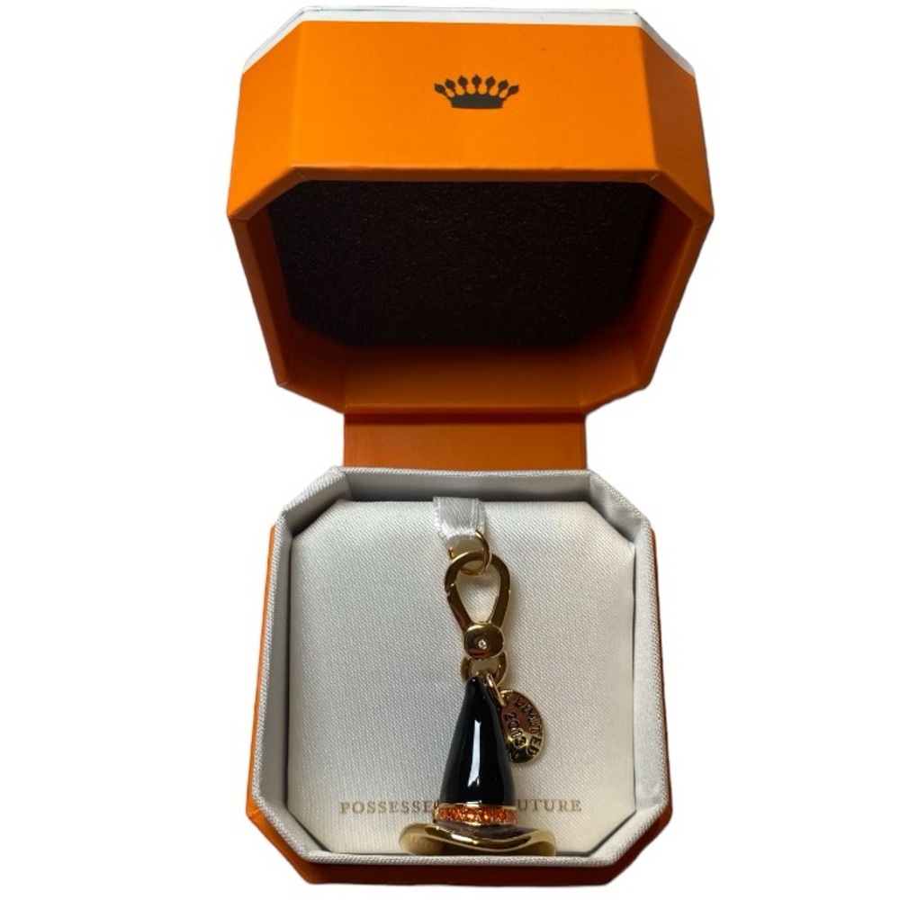 Juicy Couture Gold and Black Cone Charm Bracelet